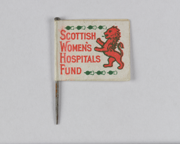 Scottish Women's Hospitals Fund flag day badge