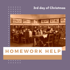 3rd day of Christmas: homework help