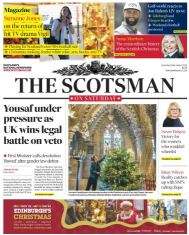Cover of the Scotsman newspaper