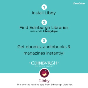 Instrctions of how to set up the instant Digital Card  - 1. U=Install the Libby app 2. Use the code Library2go to sign into Edinburgh Libraries 3. Get ebooks & audiobooks instantly
