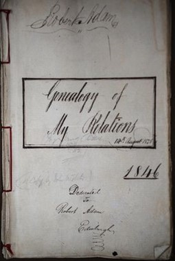 Title page for Genealogy of My Relations by Robert Adam.